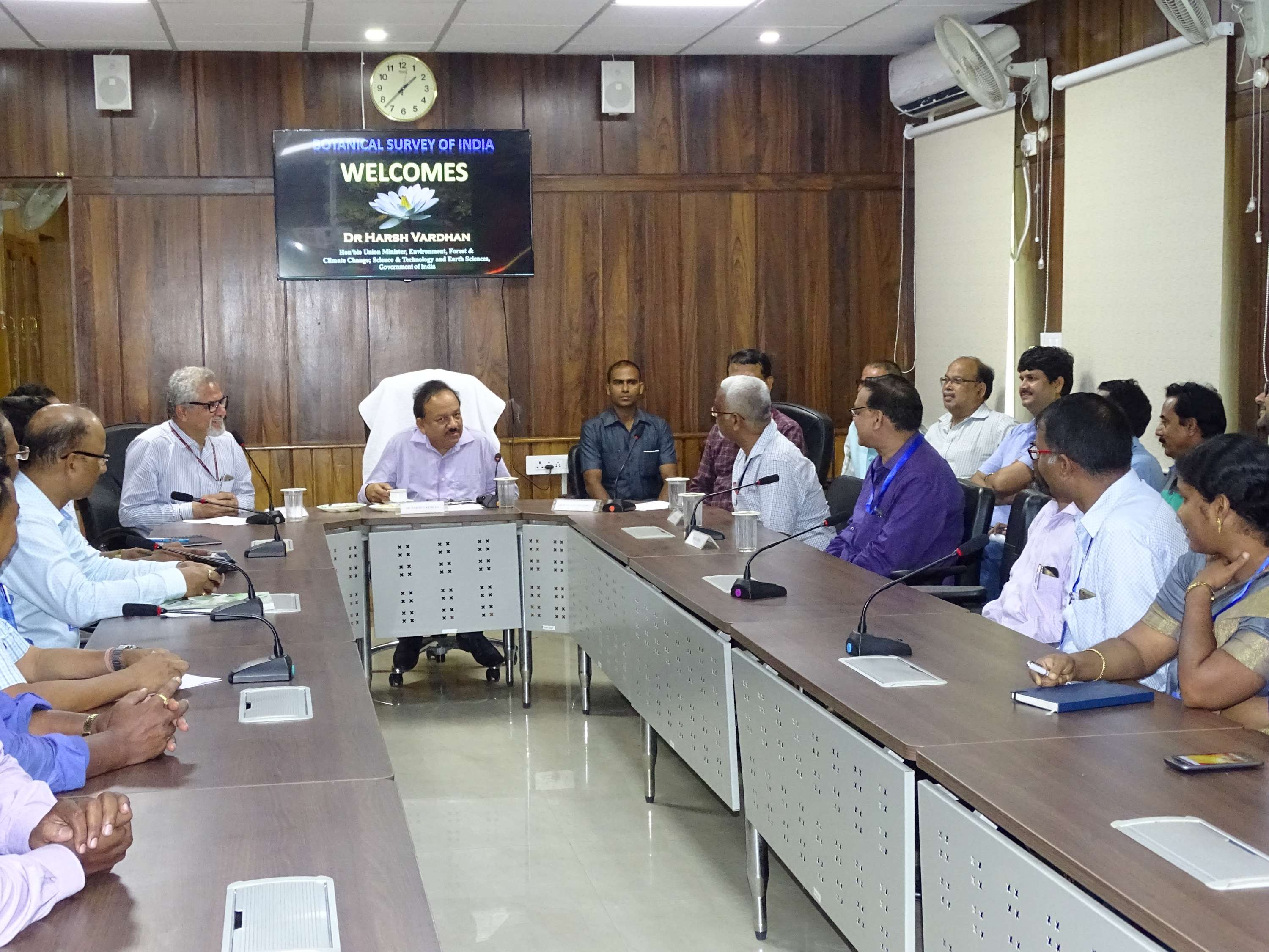 Visit of Dr. Harsh Vardhan,Union Minister at Central National Herbarium, Howrah 