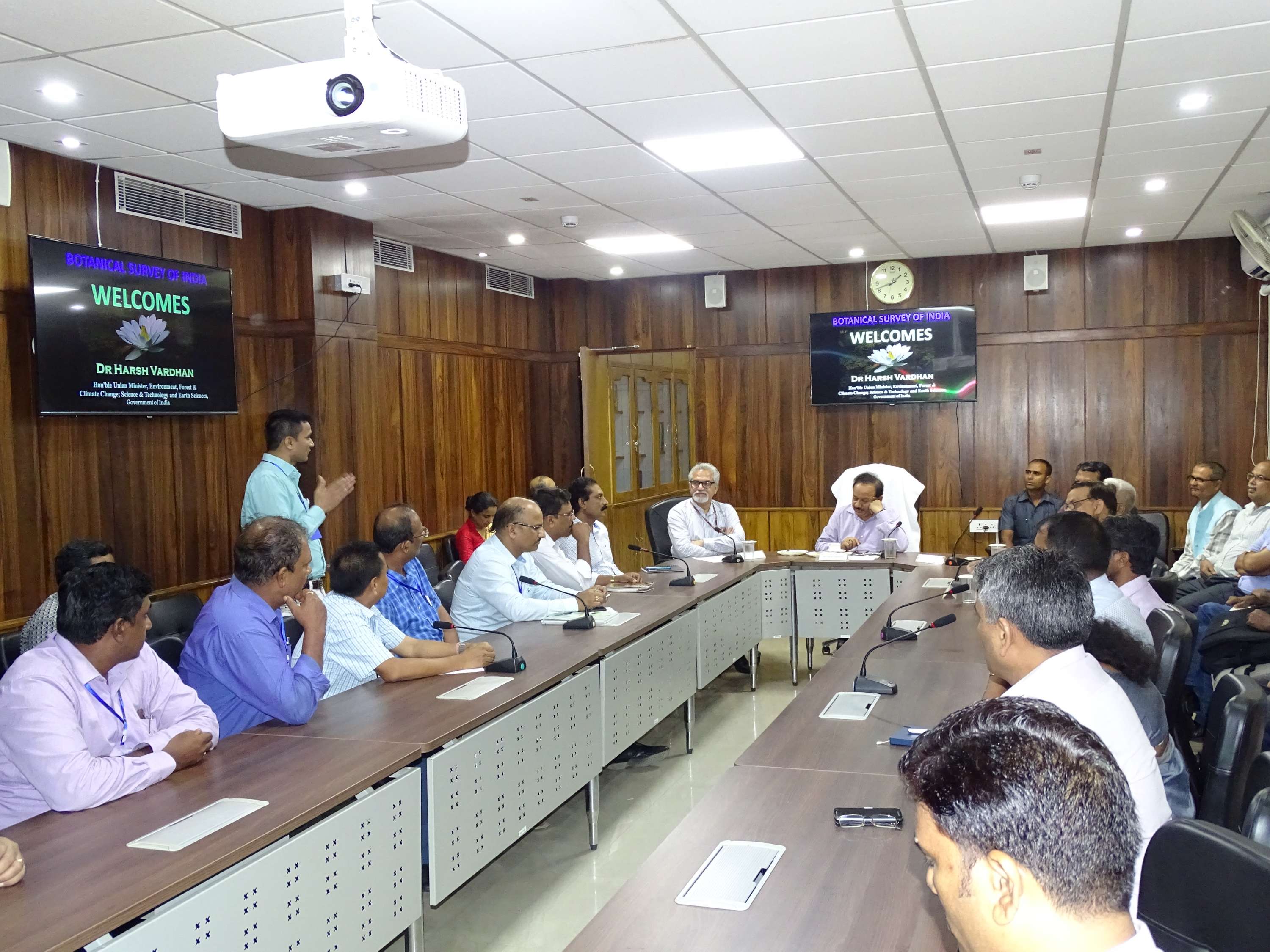 Visit of Dr. Harsh Vardhan,Union Minister at Central National Herbarium, Howrah 