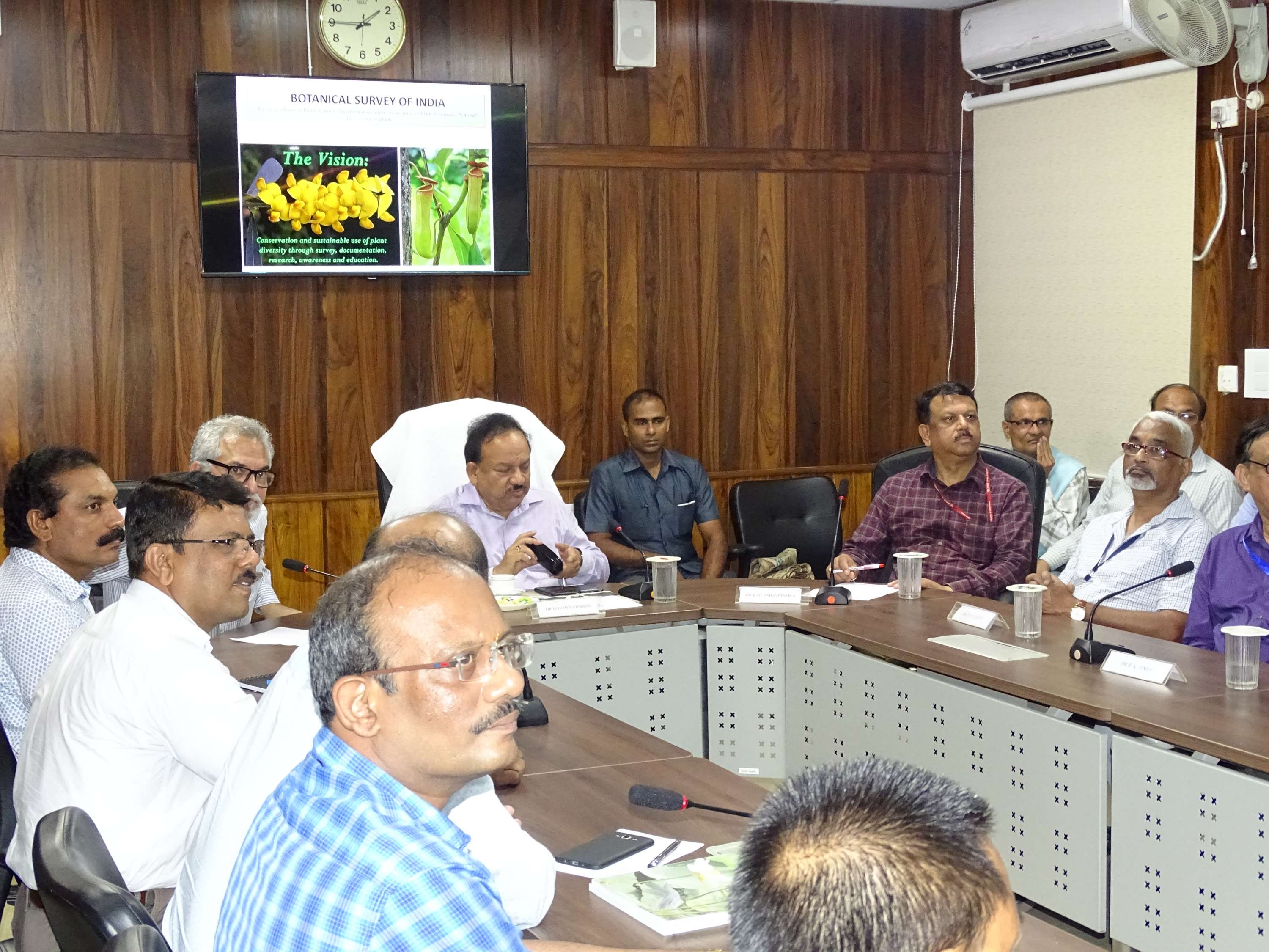 Visit of Dr. Harsh Vardhan,Union Minister at Central National Herbarium, Howrah 