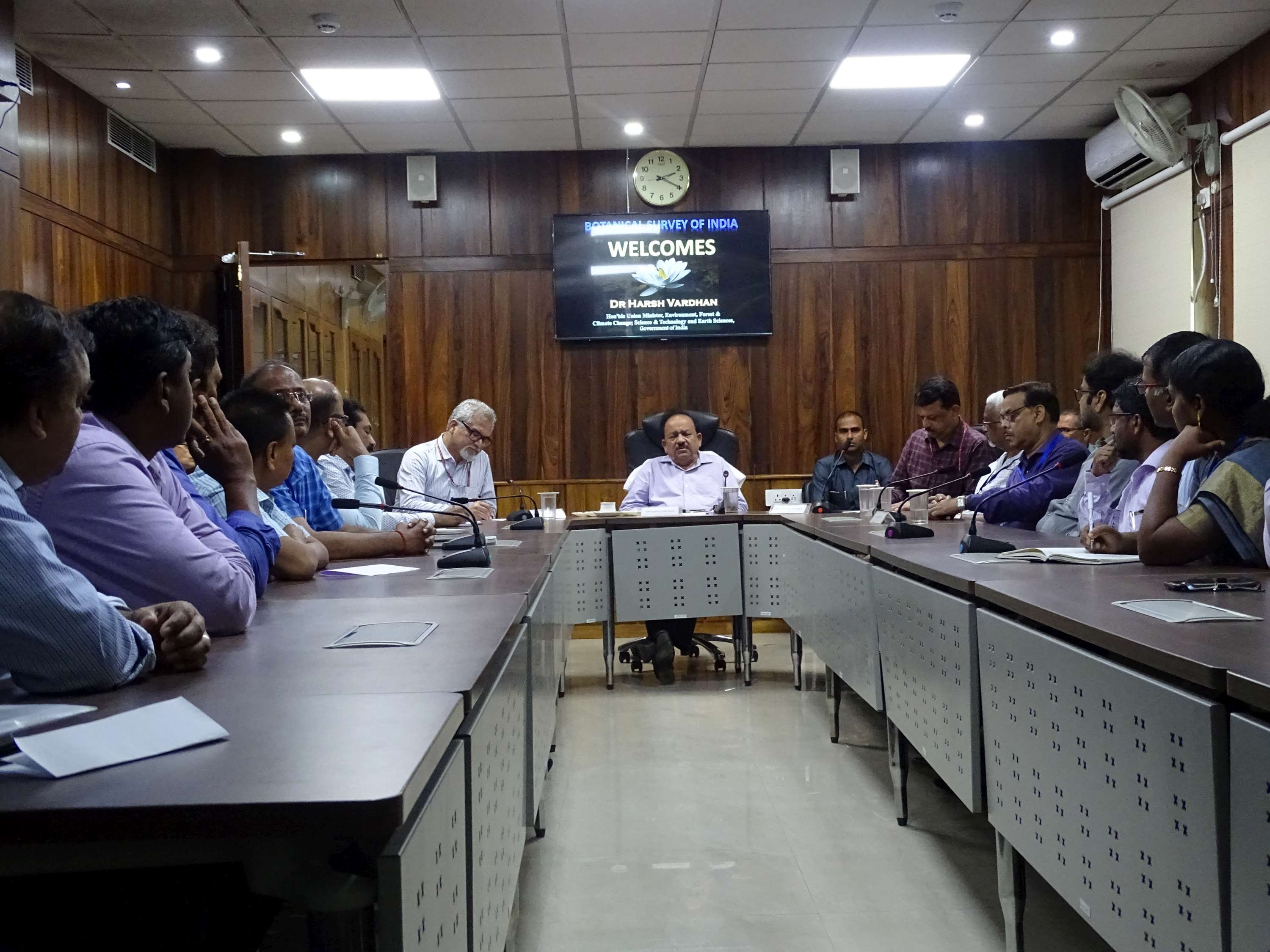 Visit of Dr. Harsh Vardhan,Union Minister at Central National Herbarium, Howrah 