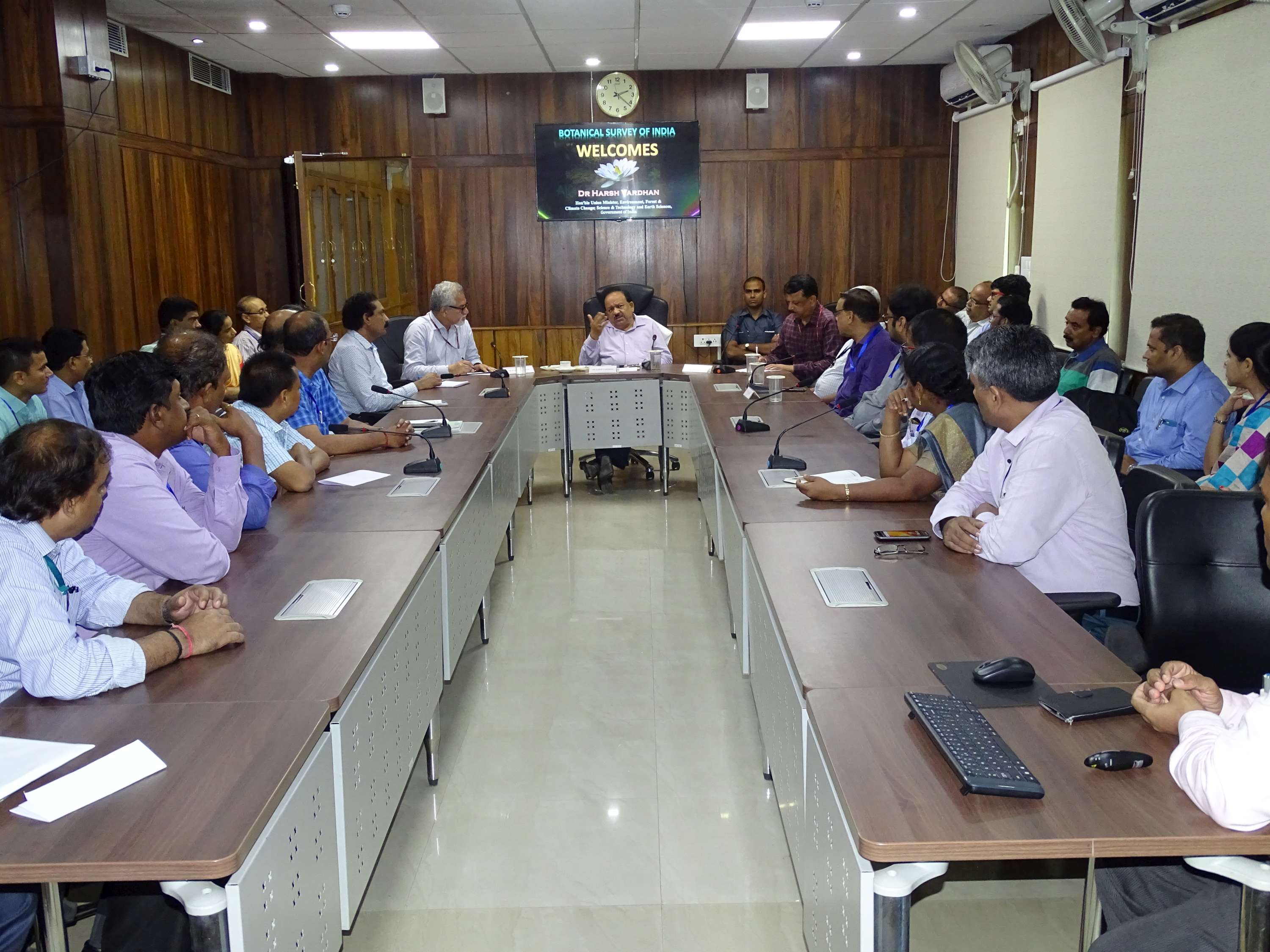 Visit of Dr. Harsh Vardhan,Union Minister at Central National Herbarium, Howrah 