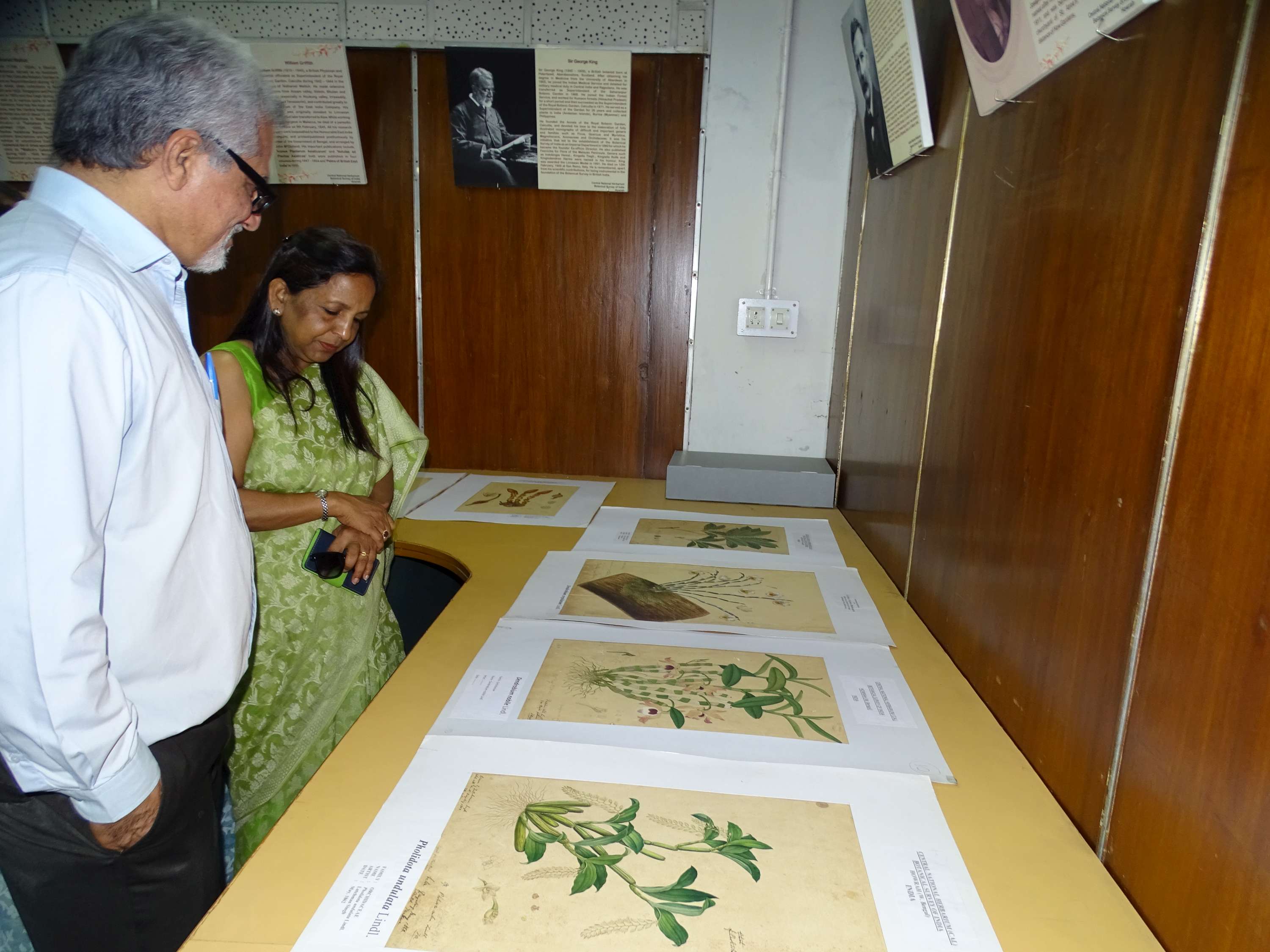 Viewing of Botanical painting at Type- II by Addl. Secretary